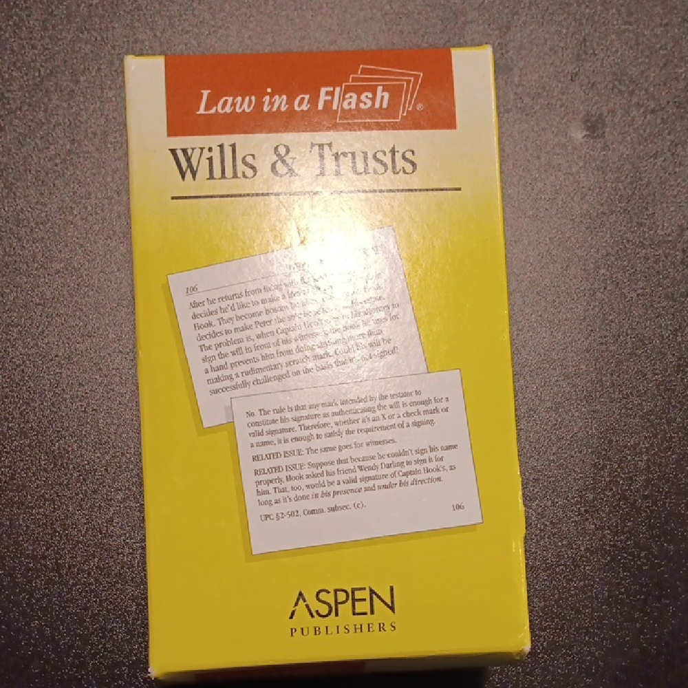 Aspen Publishers Wills & Trusts Study Cards